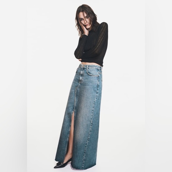 ZARA DENIM SKIRT Z1975 - Picture 6 of 6